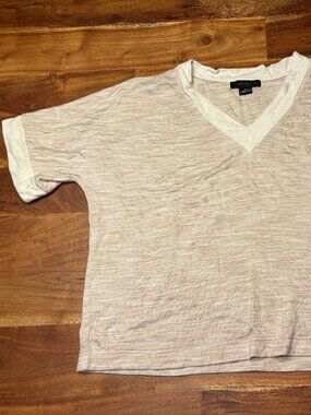 Sanctuary Slub Tee Cream Brown Heather - Size Medium